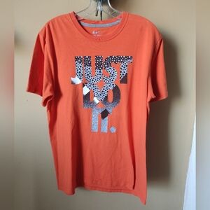 Nike Just Do It Men's Orange Graphic T-Shirt Size M